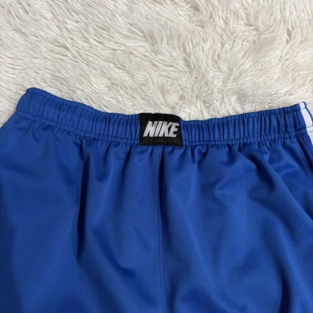 Nike Shorts Mens Medium Blue Basketball Swoosh Logo Side Stripes Y2K Athletic
